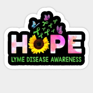 Lyme Disease Awareness Hope Butterfly Sticker